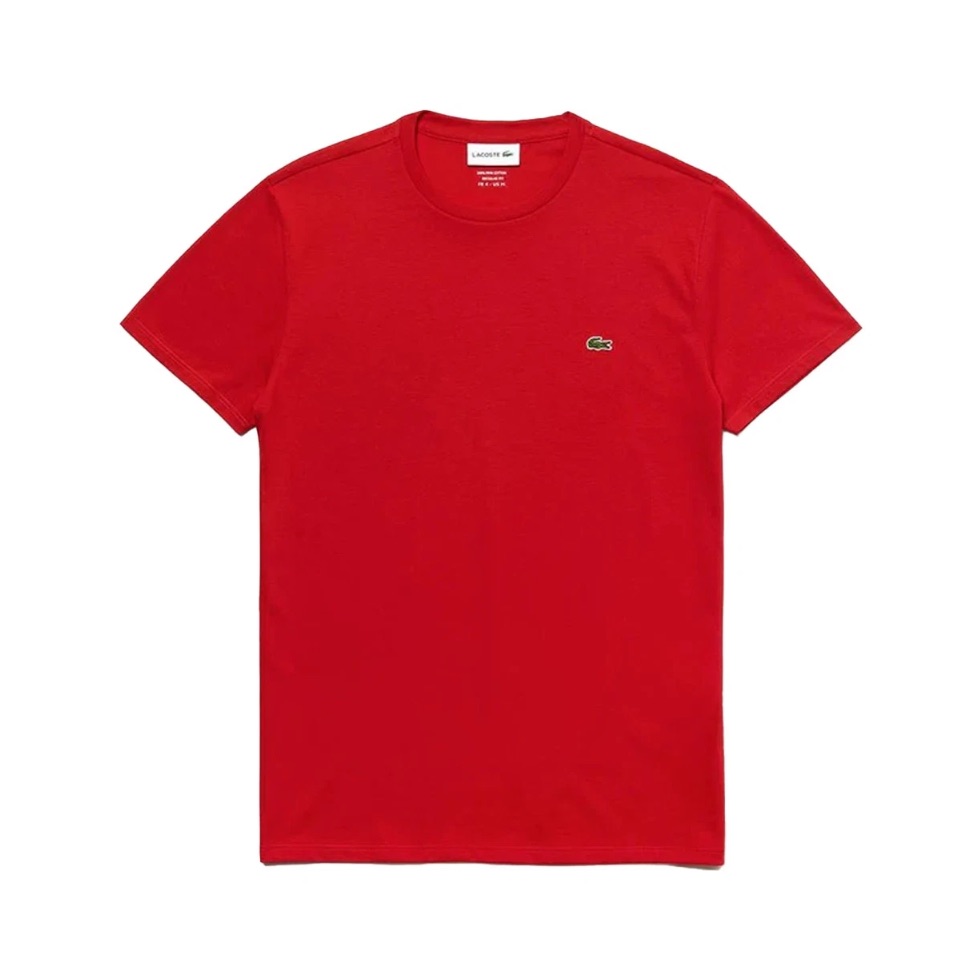 Lacoste Designer Men’s Red T-Shirt Regular Fit Short Sleeve Crew Neck Sz Xxl